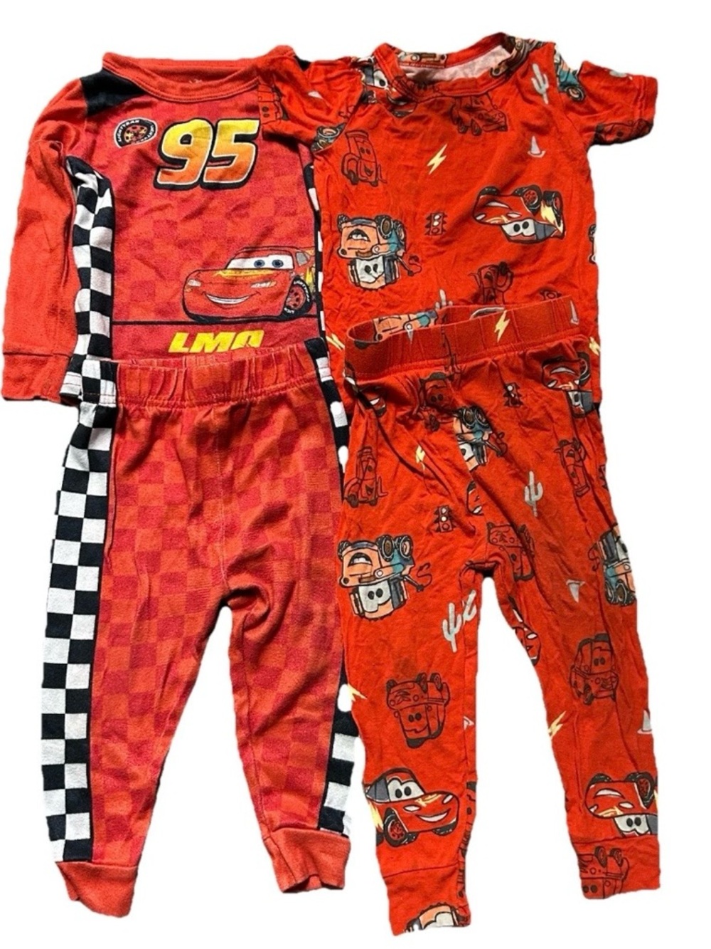 Toddler Boys Pajama Sets Pixar Cars Lightening McQueen Pants Size 12-18 Months